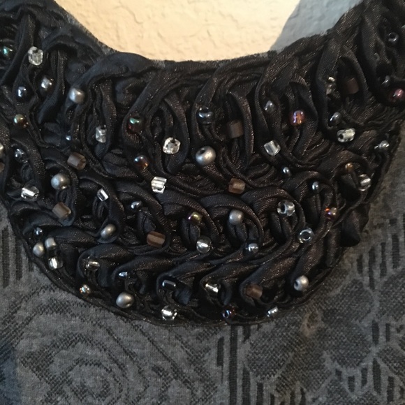 Free People Textured Gray Embellished Dress - Picture 5 of 5